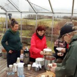 Súpa í boði hússins fengu sjálfboðaliðar að launum