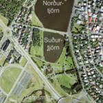 Kort af Tjörninnni og friðlandinu í Vatnsmýri