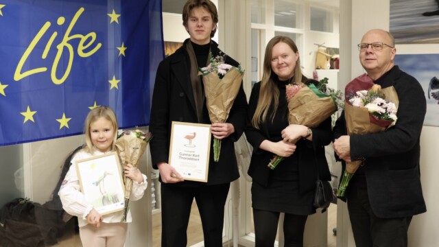 Vinningshafar ásamt dómnefnd. Marey Ólafía, Gunnar Karl, Fífa Jónsdóttir og Eggert Pétursson. Vinningshafar ásamt dómnefnd.